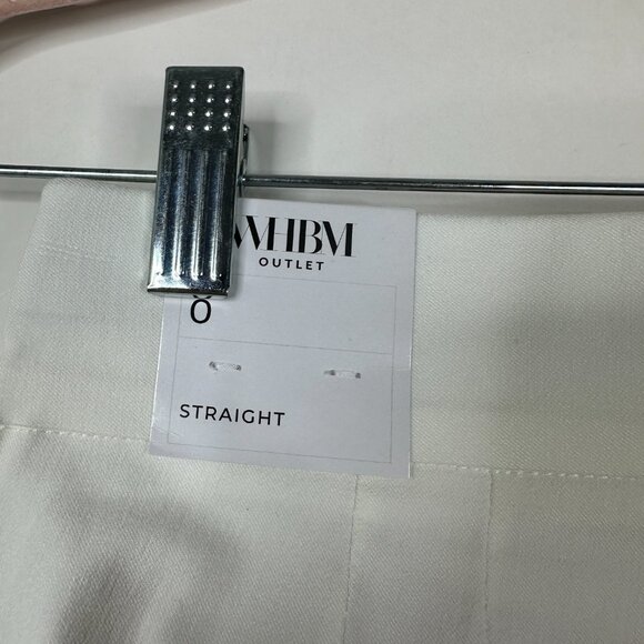 NWT White House Black Market Pull on Straight Capri White 0 #WHBM3 - Picture 6 of 10